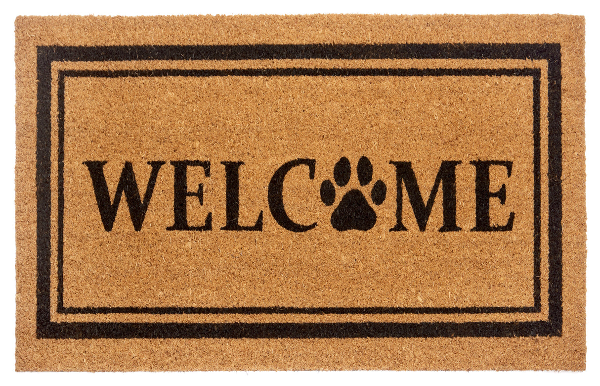 Deurmat - Welcome paws Bruin - Topshot