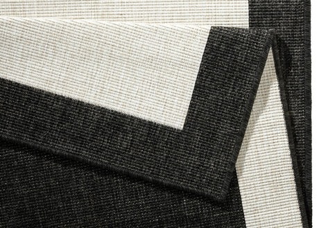 Dubbelzijdig Binnen & Buitenkleed - Panama Zwart/Wit - Afbeelding 1