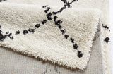 Hoogpolig Velours Vloerkleed - Allure Zwart/Wit - Afbeelding 1