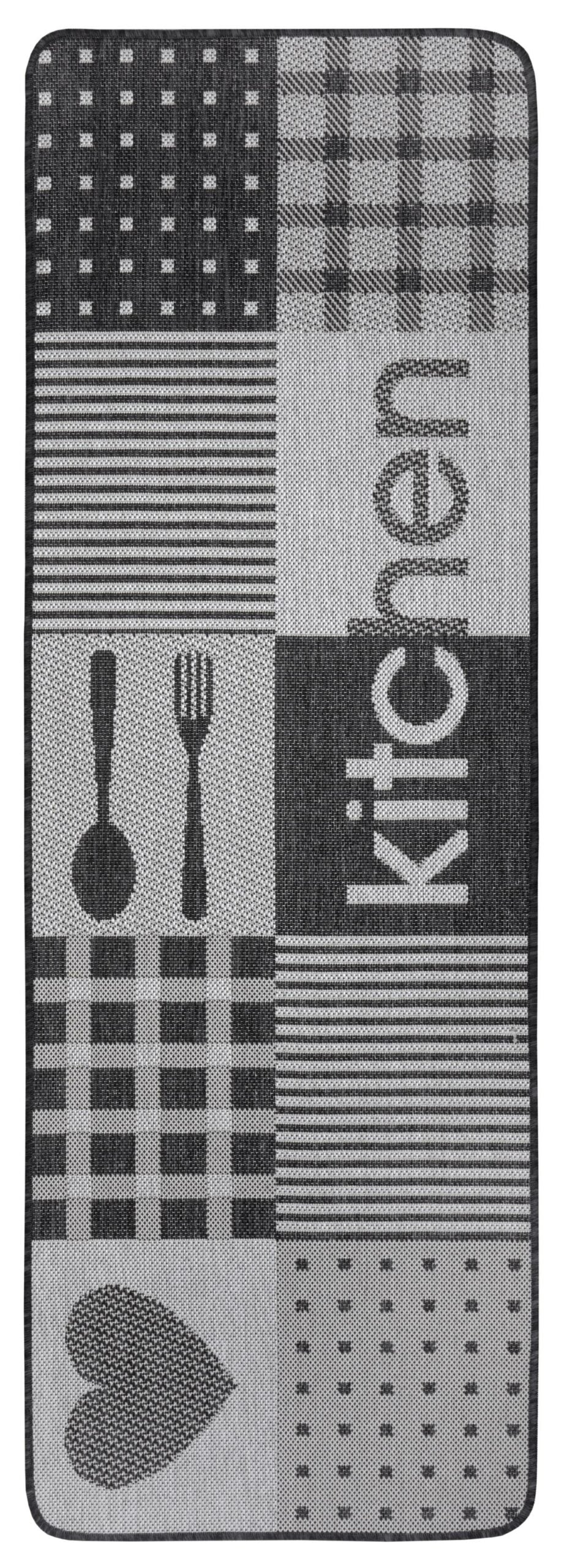 Keukenloper - Kitchy Antraciet/Grijs - Topshot