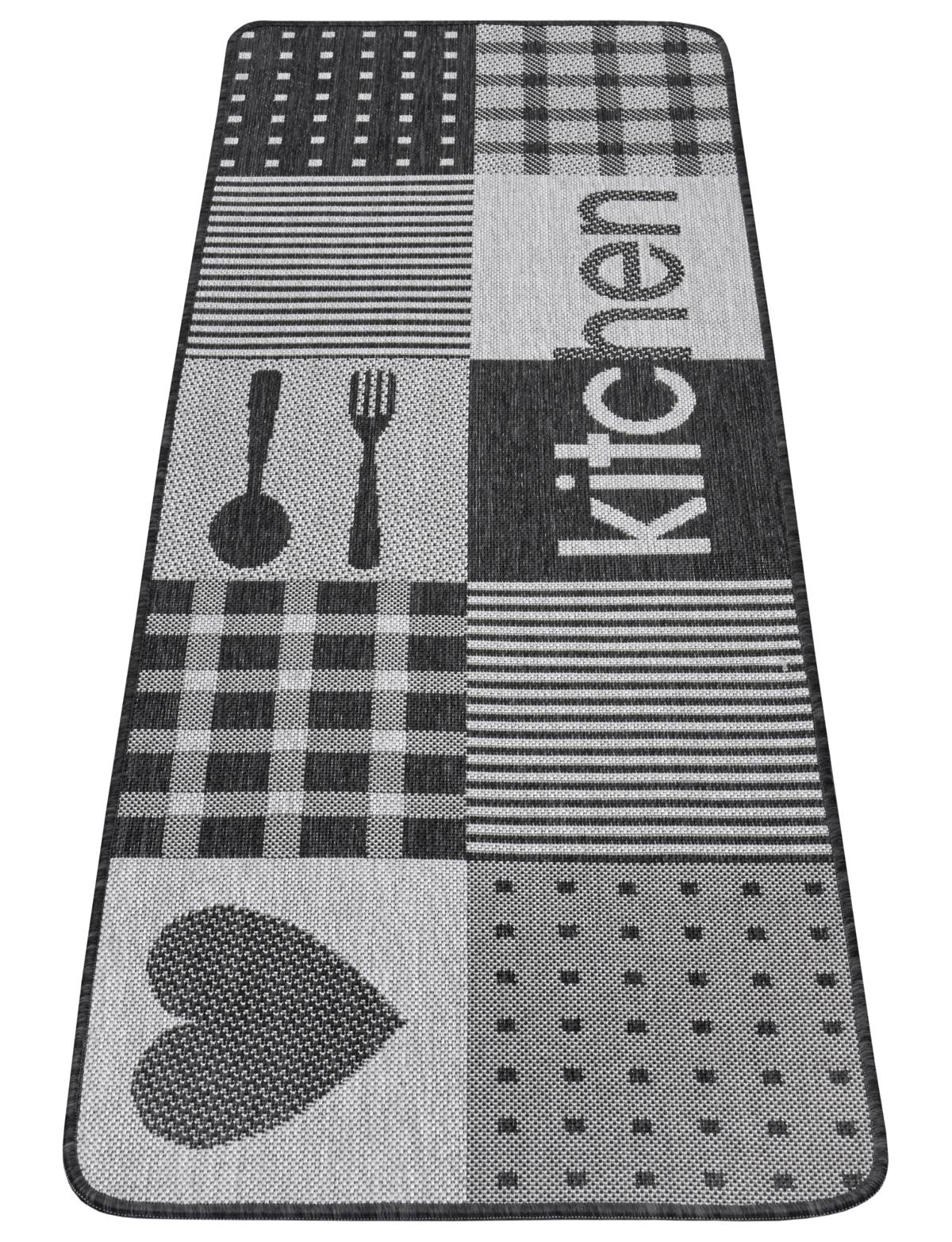 Keukenloper - Kitchy Antraciet/Grijs - Vooraanzicht 1