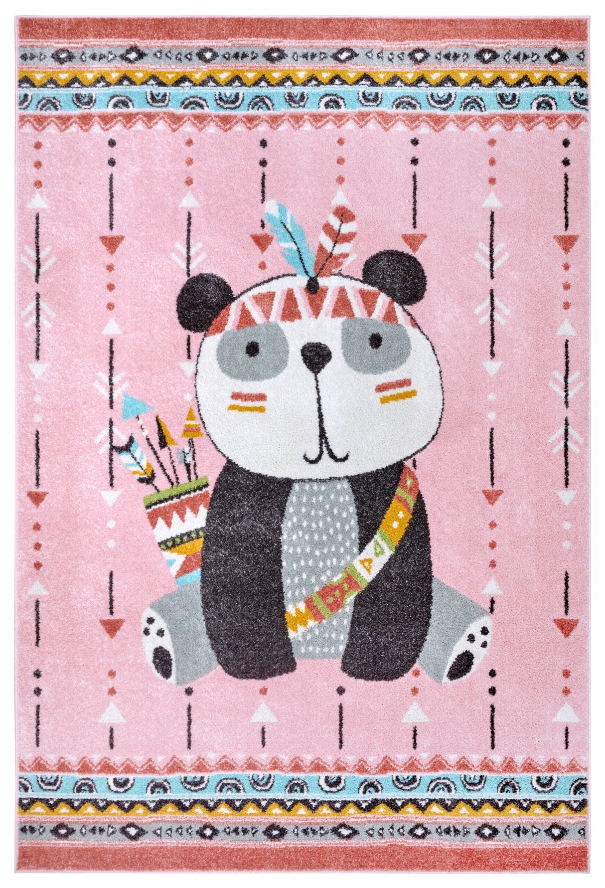 Kindervloerkleed  -  Adventures panda Roze - Afbeelding 2