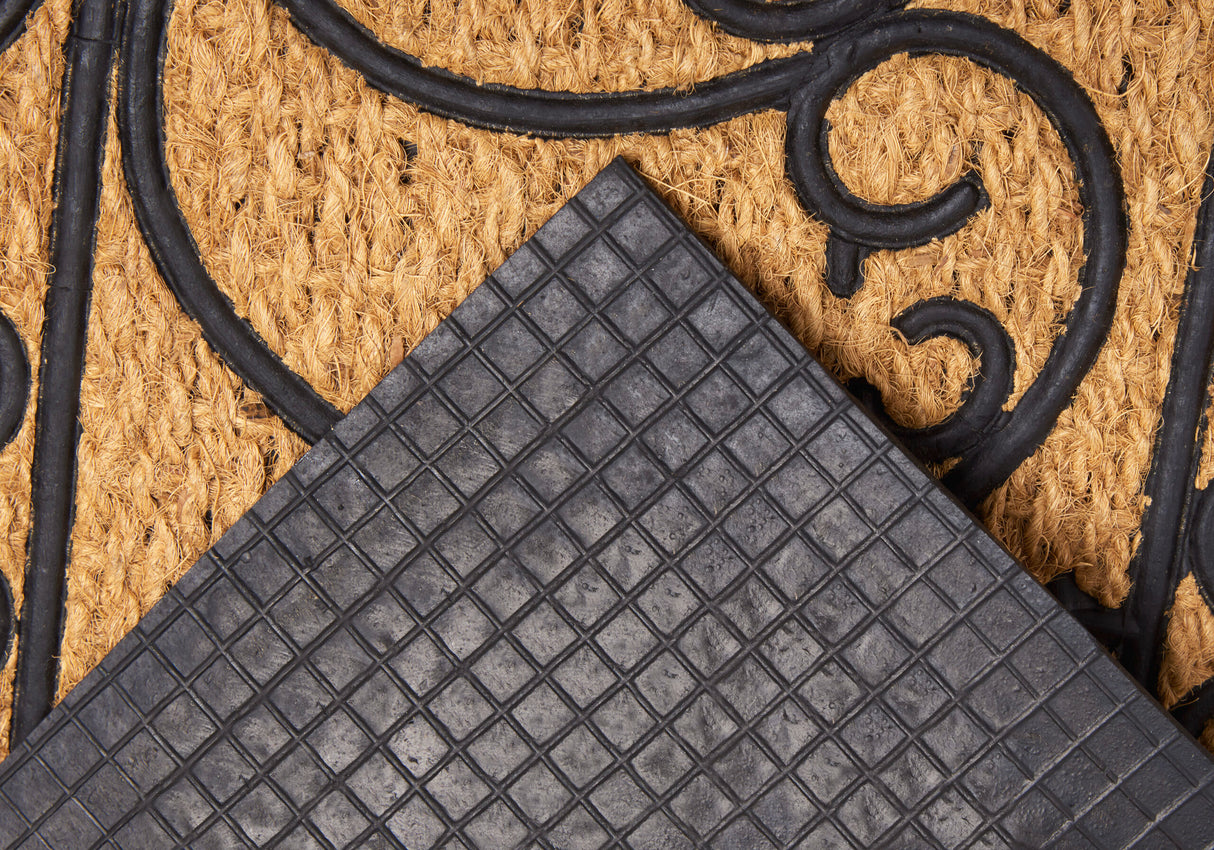 Klassieke deurmat - Gummi-Kokos Bruin/Zwart - Afbeelding 2
