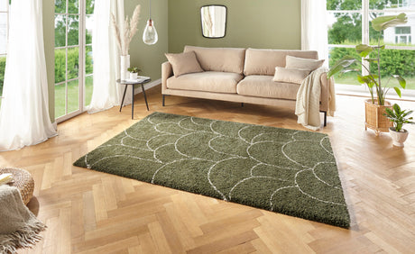 Luxe design vloerkleed - Thane Groen - Sfeerbeeld 1