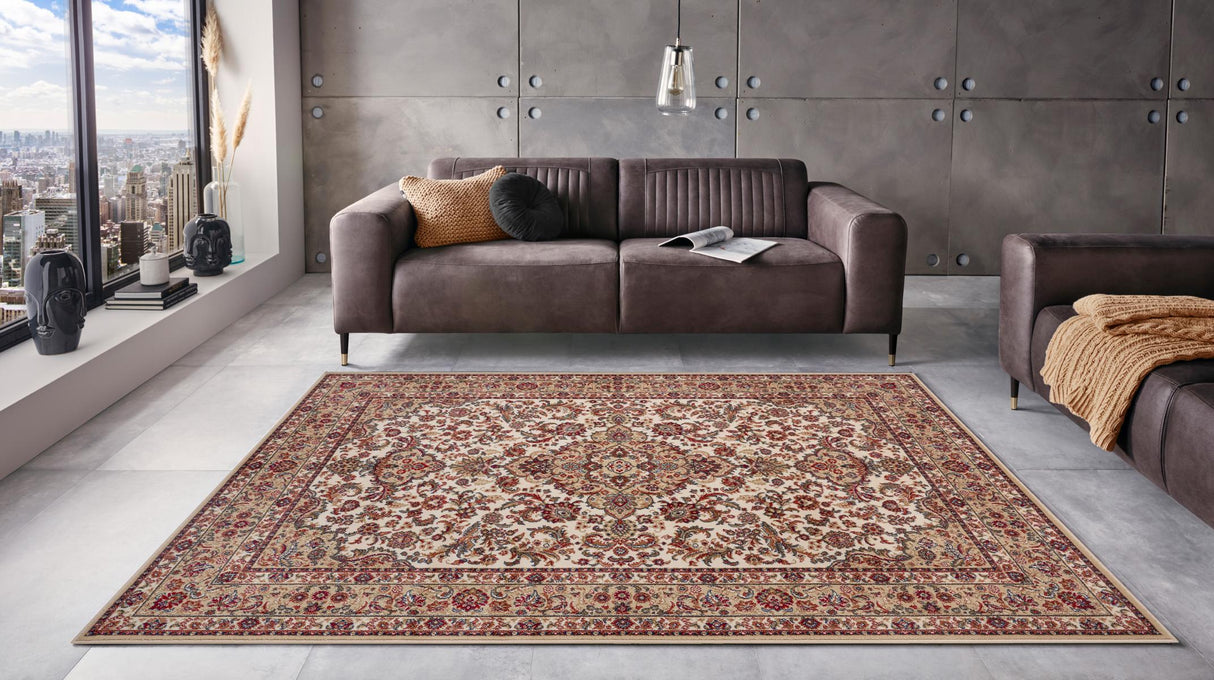 Oosters design vloerkleed - Zahra Beige - Sfeerbeeld 1