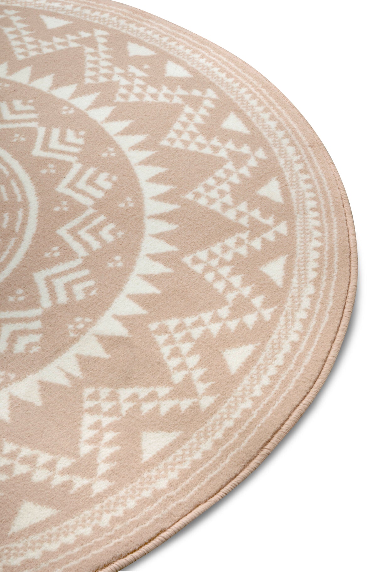 Rond bohemian vloerkleed - Valencia Beige - Afbeelding 2