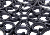 Rubberen deurmat  -  Iron design trellis Zwart - Afbeelding 1