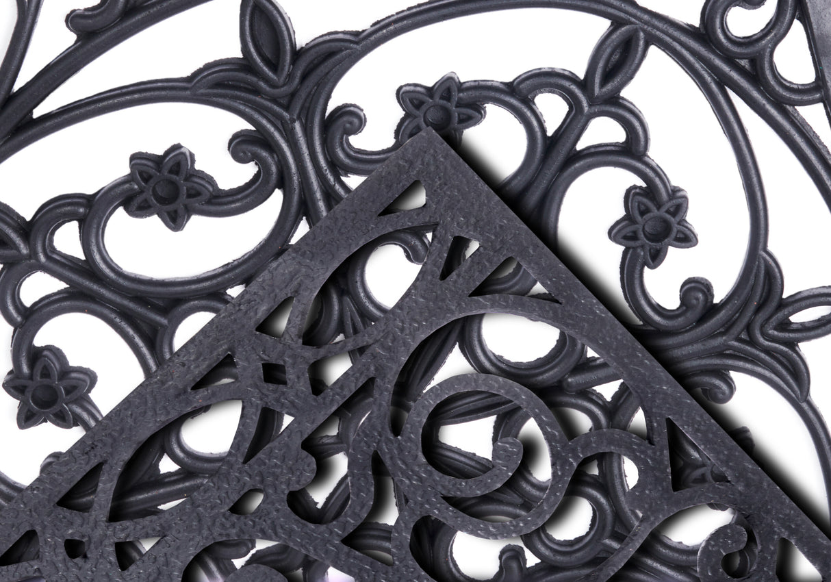 Rubberen deurmat  -  Iron design trellis Zwart - Afbeelding 3